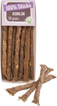 100% konijnensticks-10 x 70 gram-Animal King-hondensnacks