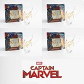 Marvel -Captain marvel theeglazen set 5 stuks-10,5 cm hoog.