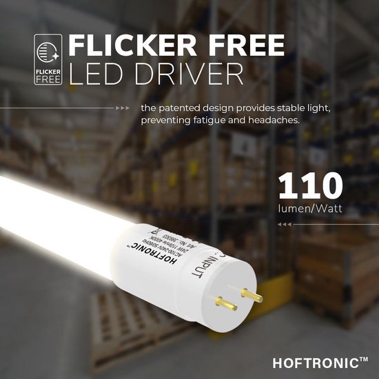 25x LED T8 tube 150 cm 24 Watt 2640lm 4000K Sans scintillement avec démarreur