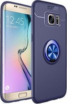 Schokbestendig TPU-hoesje voor Galaxy S7 Edge, met houder (blauw)
