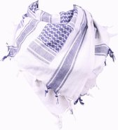 Arafat PLO sjaal blauw/wit