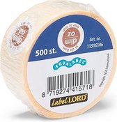 Aqualabel HACCP Stickers - Voedseletiket - Houdbaarheidsetiket - Dagstickers - 500 stuks - Zondag Weg op Dinsdag - Bruin
