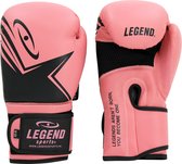 Legend Sports EcoFIT Bokshandschoenen - Kunstleer - Dames - PU - 12 oz - Zwart / Roze - Vechtsporthandschoenen