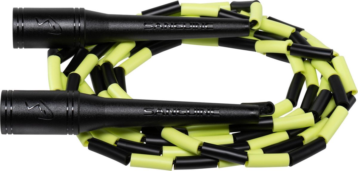 Sanguine MX soft beaded jump rope - Springtouw - Black Electric Lime Serie - 305cm