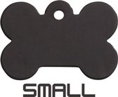 Hondenkeldertje - Dierenpenning | Classic Bone - Small- Black| 28x18mm | tweezijdig graveren | inclusief verzendkosten |Kwaliteit product