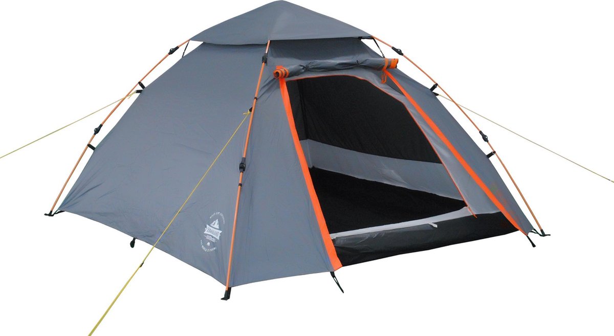 Where Tomorrow Pop Up Familietent Kattenbak Tent 3 Persoons Tent Camping Festival Grijs 220 x 220 x 130 cm