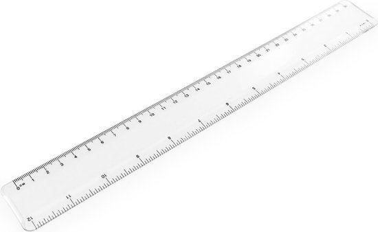 Liniaal - 30 cm - lineaal - meetlat - kantoor artikelen - kunststof -  centimeter -... | bol.com