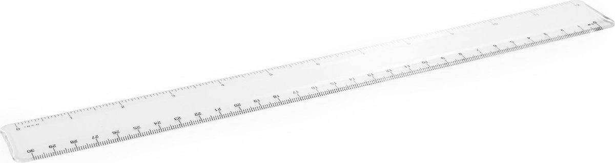 Liniaal - 30 cm - lineaal - meetlat - kantoor - kunststof - centimeter -... | bol.com