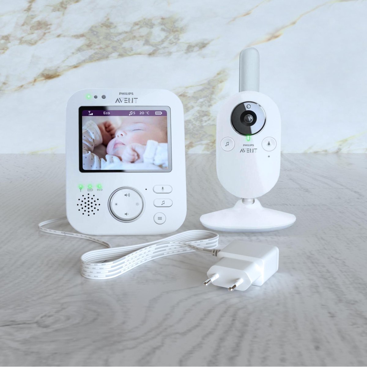 Aukru Chargeur 6V pour Philips Avent SCD560 DECT Ecoute Bébé babyphone Unité Bébé Blanc 