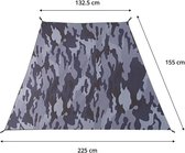 Lumaland - Zijwand voor Paviljoen tent - 250 x 250 cm - camouflage grijs