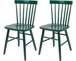 MaximaVida houten spijlenstoel Maxime groen - doos per 2 stuks