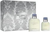 Dolce & Gabbana Light Blue Eau De Toilette Spray + Eau De Toilette Spray For Men Gift Set 165 Ml