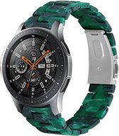 Resin Smartwatch bandje - Geschikt voor Strap-it Samsung Galaxy Watch 46mm resin band - groen - Strap-it Horlogeband / Polsband / Armband
