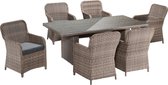 SenS-Line Dinnerset Kaapstad tafel + 6 stoelen inclusief rugkussens