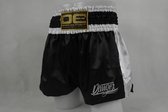 Danger Eco Muay Thai Shorts - Satijn - zwart/wit - maat L