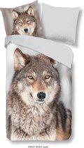 Good Morning Dekbedovertrek Wolf - Flanel - 140x200/220 - Multi