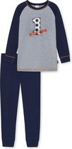 Schiesser Organic  Football Jongens Pyjamaset - Donkerblauw - Maat 116