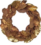 Goodwill Wreath Feuille Métallique Soie-Pommes de Pin Koper- Or D 76 cm