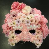 Handgemaakt Bloem masker roze