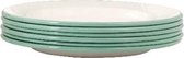 Set van 6 Dinerborden, 24 cm, Emaille, Crème - Kockums