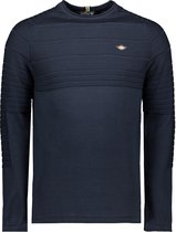 Gabbiano Trui Tricot Trui Met 3d Structuur En Ronde Hals 611707 Navy Mannen Maat - S