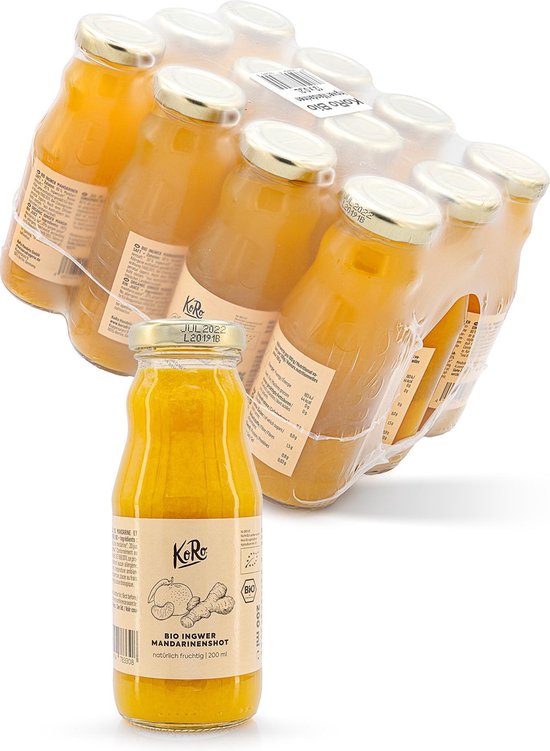 KoRo | Shot de mandarine au gingembre bio |12 x 200 ml