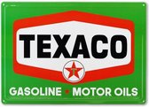 Texaco Gasoline Motor Oil Metalen Bord Met Reliëf 43 x 31 cm