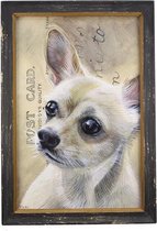 Schilderij - Hond - Chihuahua - Hout - Zwart - Rechthoek - 34 x 23,5 cm