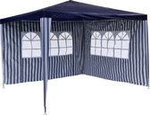 partytent 3x3 - Nexos Gazebo 3 x 3 m in PE Tarpaulin 100 g/m² + 2 Side Panels with Windows and Steel Frame, Party Tent, Garden Tent, Sun Protection, Event Tent, Choice of Colours (WK 02130)