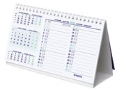 Brepols Kalender 2022 - Bureau kalender met 3 maandoverzicht - met notitieruimte - 21 x12,5 cm
