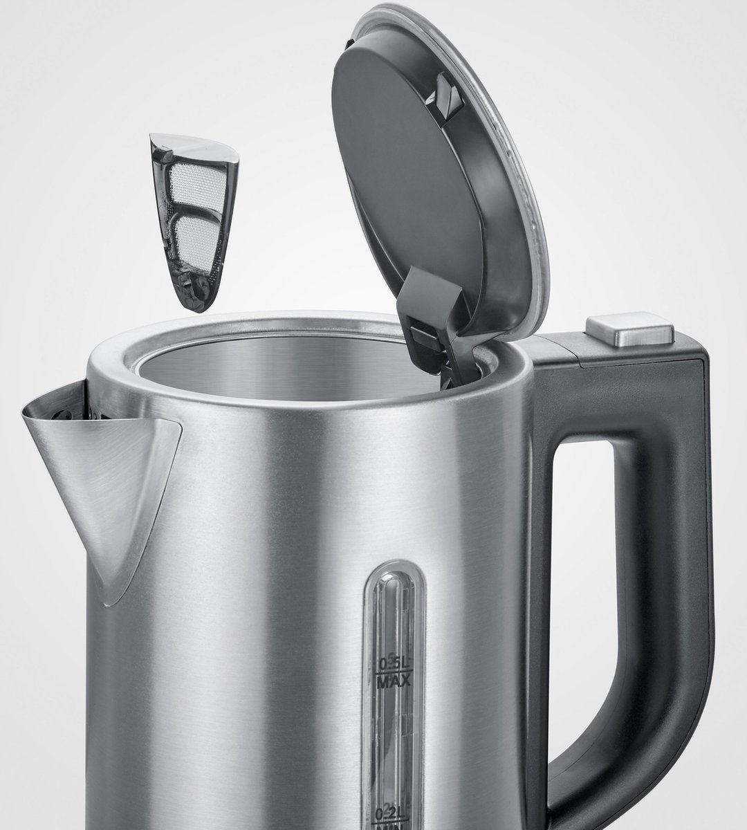 Severin WK 3647 - Waterkoker - electrisch - mini - roestvrijstalen - 0.5l - zilver/zwart — afbeelding 2