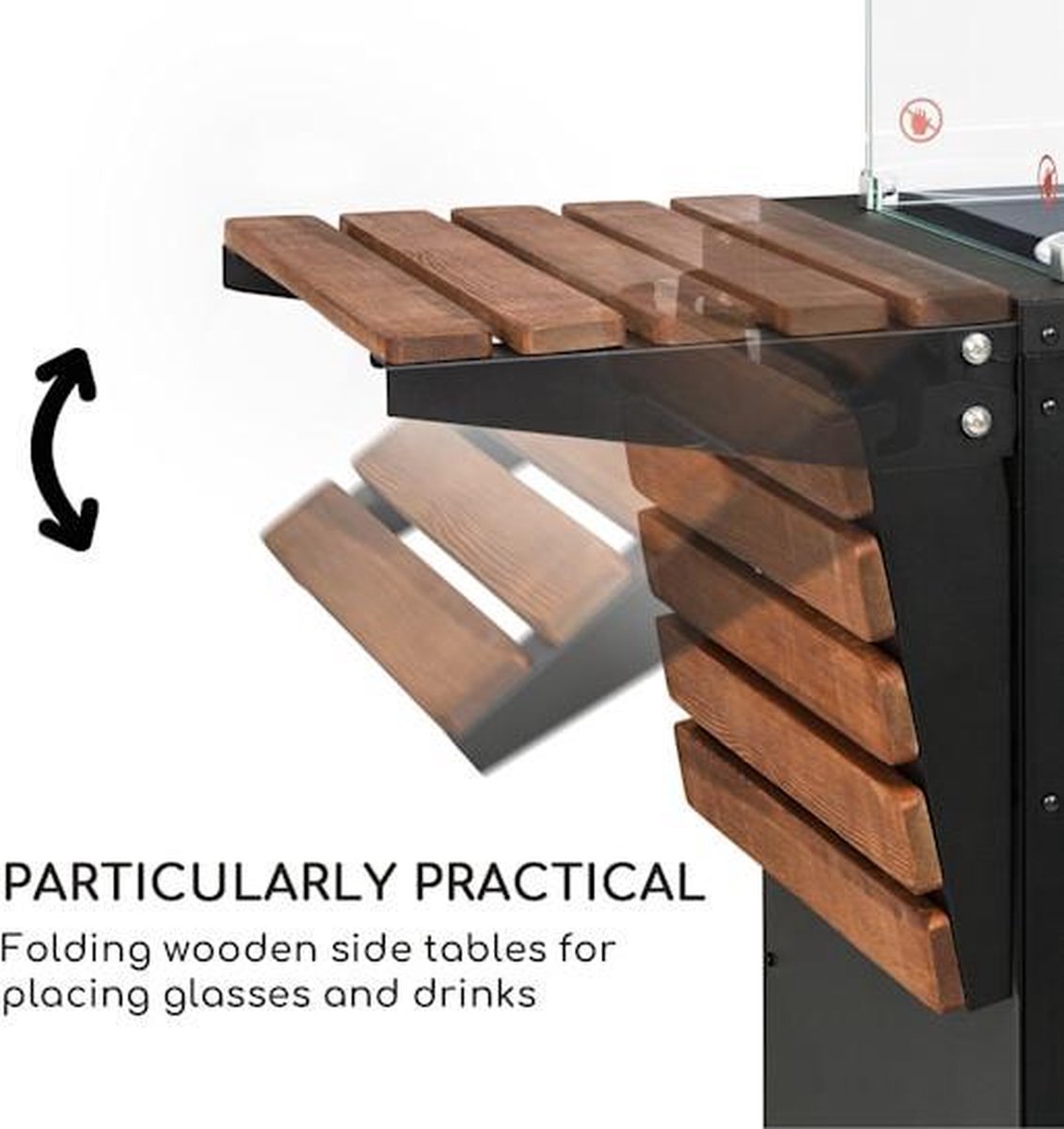 Blumfeldt Terrasverwarmer, Outdoor-gasterrasverwarmer, Heizpilz gas voor terras, tuin & balkon, Terrasverwarmer met elektrische ontsteking, 360° vlammenzicht, Gasterrasverwarmer met wielen – foto 8
