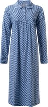 Lunatex tricot dames nachthemd lange mouw  22.4125 - Blauw  - L