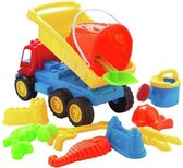Chad Valley zand speelgoed vrachtwagen en gereedschap 11 delige set