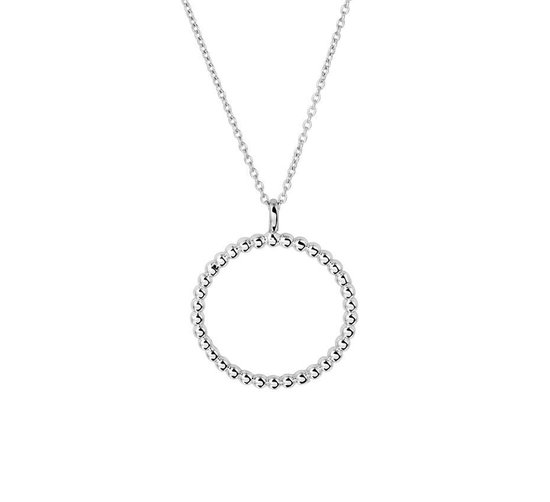 YO&NO - Ketting - Zilver - Anker - Bolletjes - 1,2 mm - 40 + 4 cm - Sieraden vrouw - Gerhodineerd - Zilver 925