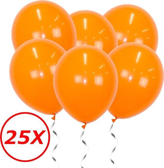 Oranje Ballonnen 25st Feestversiering EK Koningsdag WK Verjaardag Ballon