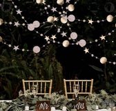 Christmas / Kerst - Gouden Ster & Cirkel Glitter - Guirlande - Vlaggenlijn - Slinger - Vlag | Huwelijk - Geboorte - Feest - Verjaardag - Jubileum - Bruiloft - Babyshower - Event -