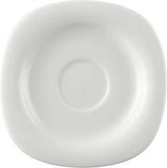 Rosenthal Studio-Line Suomi Weiss Sottotazza Per Zuppa, Piattino In Porcellana Bianca 19,5 Cm, Design Timeless Di Timo Sarpaneva
