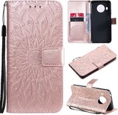 Voor Nokia X20/X10 Zon Embossing Patroon Horizontale Flip Lederen Case met Kaartsleuf & Houder & Portemonnee & Lanyard (Rose Goud)