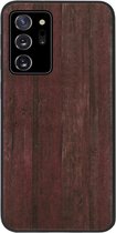 ADEL Siliconen Back Cover Softcase Hoesje Geschikt voor Samsung Galaxy Note 20 - Hout Design Bruin