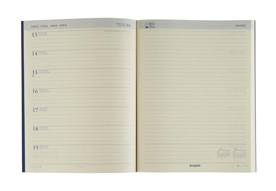 stem honderd vogel Brepols Agenda 2022 - Weekly Notebook - weekoverzicht + notitie pagina -  Tessuto -... | bol.com