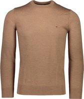 Calvin Klein Trui Beige Beige Aansluitend - Maat S - Heren - Herfst/Winter Collectie - Wol