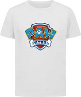 Paw Patrol - T-shirt kinderen - Maat 110/116 - 5-6 jaar - T-shirt wit korte mouw