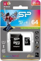 Silicon Power Micro SDHC incl. SD Adapter 64GB UHS-1 Class 10