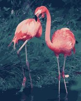 Diamond Painting - Do It Yourself Paintings - Exotic Flamingo - Flamingo - Dieren - Kleurrijk - Landschap - 40x50 cm