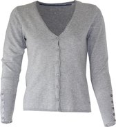 MOOI! Company - Basis dames vest - Lola met knoopjes - Kleur Mid Grey - Maat M