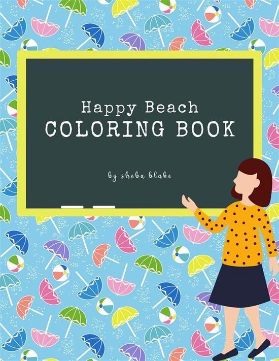 Happy Beach Coloring Book for Kids Ages 3+ (Printable Versio ... - cover