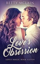 Couverture de livre avec un couple, le titre est 'Love's Obsession'. Betty McLain