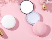 Luxe Mini Make-Up Spiegel, met Led Verlichting, Hoogwaardig Spiegelglas, 3x Vergrootspiegel, Prachtig design, USB oplaadkabel, Roze, Zwart en Wit verkrijgbaar.