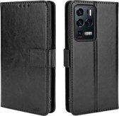 Voor ZTE Axon 30 Ultra 5G Crazy Horse Textuur Horizontale Flip Lederen Case met Houder & Kaartsleuven & Lanyard (Zwart)